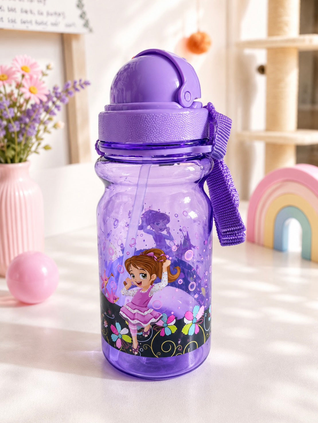💜 Fairy Princess Kids Water Bottle – Stay Hydrated with a Touch of Magic