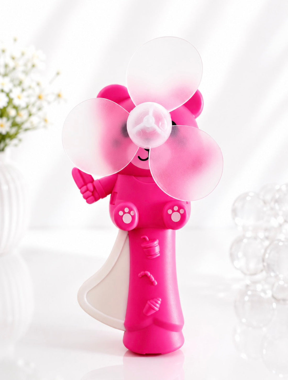 Stay Cool in the Cutest Way: Meet Our Pink Bear Mini Fan 🩷🌬️