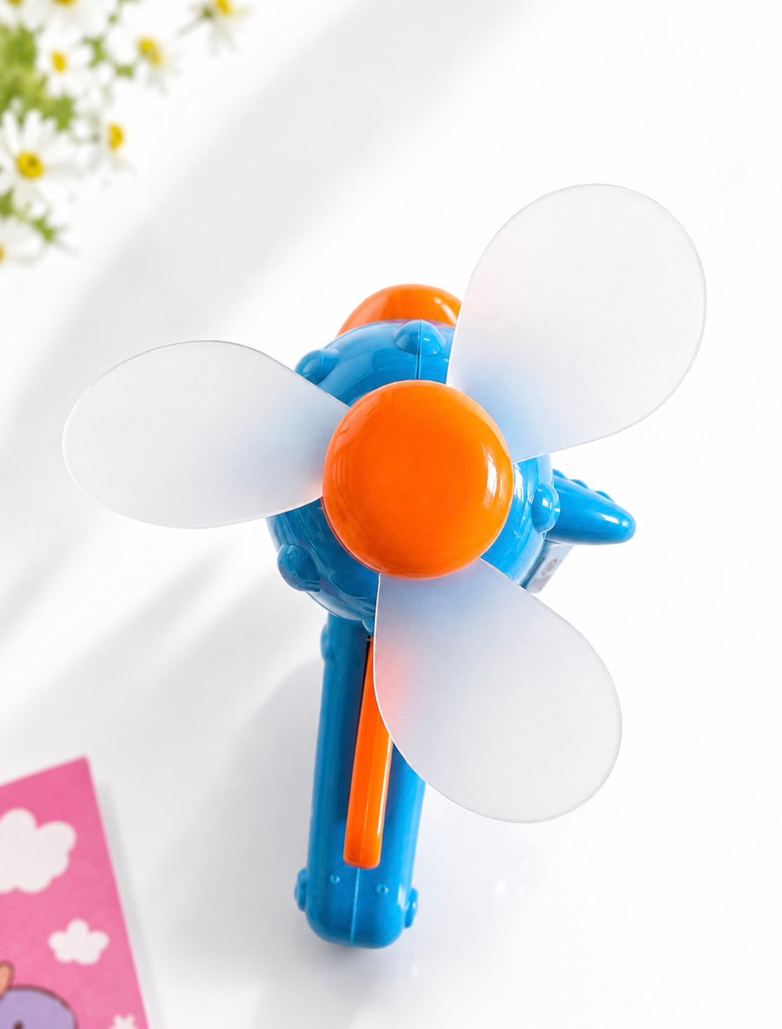 F11: Kids Airplane Handheld Fan - Blue