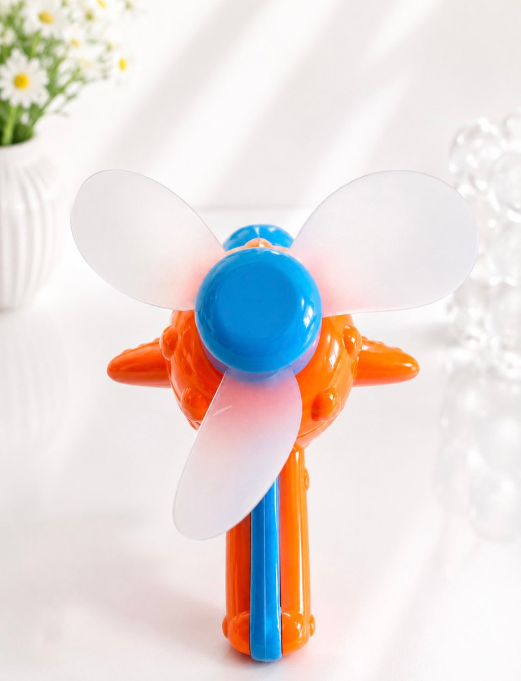 F12: Kids Airplane Handheld Fan - Orange